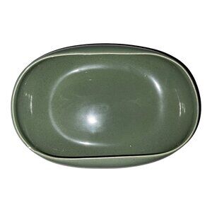 Russell Wright Vintage Green Oblong Oval Serving Bowl 10"